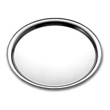 5 Bandeja Travessa Garçom Redonda 40 Cm Aço Inox Restaurante