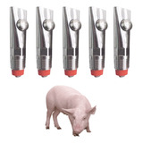 5 Bebedouro Suíno Porco Adulto Bite Ball Chupet Inox Mordida