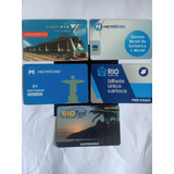 5 Bilhetes Antigos Variados Do Metrô Do Rio De Janeiro