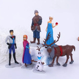  5 Bonecos Playset Frozen Miniaturas Boneca Elsa, Anna, Olaf