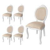 5 Cadeira Medalhao Madeira Maciça Luxo Design Ingles