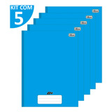 5 Cadernos D+ Brochura Cd Grande 96 Fls -tilibra Vd/rs/am/az Cor Azul