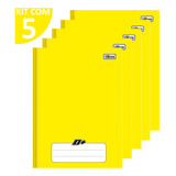 5 Cadernos D+ Brochura Cd Grande 96fls Tilibra - Az/vd/vm/am