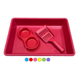 5 Caixa Areia P/ Gato Kit Pa Comedouro