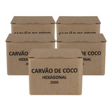 5 Caixa Carvão De Coco Asil 250g Para Narguilé - Atacado
