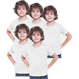 5 Camisetas Infantil Lisa 100% Poliéster