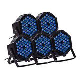 5 Canhão Refletor Led Par 64 Rgb Triled 36 Leds 3w Dmx