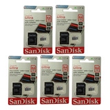 5 Cartão Memoria Micro Sd 64gb Sandisk Original Lacrado C/nf