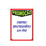 5 Cartaz Promoção Grande Reutilizável, Pvc