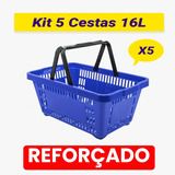 5 Cestas De Compras P/ Supermercado Cestinha Mercado E Lojas