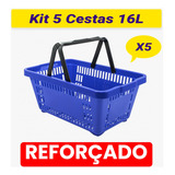 5 Cestas De Compras Supermercado Cestinha Mercado Ou Lojas
