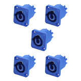 5 Conector Powercon Macho Painel Azul