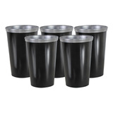 5 Copos Termico Black Alumínio Para