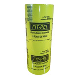 5 Fita Larga Colorida Amarelo Fluor 48mmx50m Multiuso Embala
