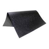 5 Folhas Eva Com Glitter 40x47 Artesanato, Escolar, Decorar Cor Preto