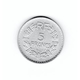 5 Francs França 1947 Perfeito Estado
