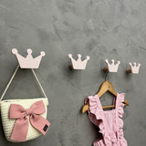 5 Ganchos De Parede Infantil Menina Decoração Formatos Rosa