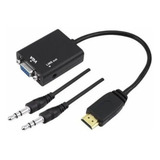 5 Hdmi Vga Com Áudio P2 Conversor Adaptador De Vídeo Atacad