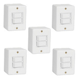 5 Interruptor Simples Duplo Sobrepor 6a Sistema X Canaleta