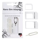 5 Kit Adaptador De Chip 3 Em 1 Celular Mini Micro E Nano Sim