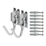 5 Kit Gancho De Rede Aço Reforçado 150kg C/ Parafuso Bucha