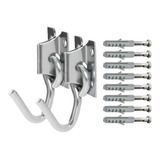 5 Kit Gancho De Rede Aço Reforçado 250kg C/ Parafuso Bucha