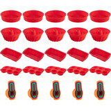 5 Kit Medidora 6 Pç Cores + 4 Modelo Forma Silicone Sortida