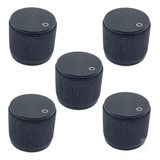 5 Knob Aluminio Guitarra Baixo Preto