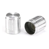 5 Knob Alumínio P/ Potênciometro Eixo Estriado 6mm - Prata
