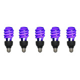5 Lâmpadas Fluorescente Luz Negra Efeito Neon - 110v Ou 220v