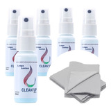 5 Limpeza Limpa Lentes+ 5 Flanelas P/telas Óculos Celular