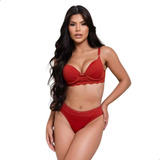 5 Lingeries Conjuntos De Calcinha Sutiã Renda Bojo Atacado