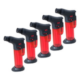 5 Maçarico Mini Portátil Recarregável Ultra Chama 1000 Graus