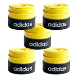 5 Over Grips Microperfurados Beachtennis Tênis Squash Padel Cor Amarelo