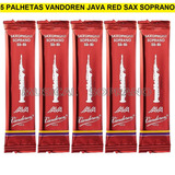 5 Palhetas Vandoren Java Red Sax Soprano Nº 2 - 2,5 - 3 