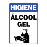 5 Placas De Sinalização Álcool Gel 20x30 Ps 2mm