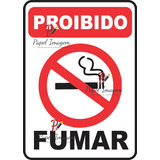 5 Placas Proibido Fumar 21x30cm