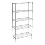  5 Prateleiras Estante Aço Cromado 1,80 M X 35 Cm X 90 Cm 
