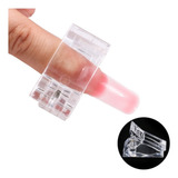 5 Presilha Curvatura C Acrílico Tips Fibra Gel Anatômica