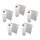 5 Rolo Saco Embalagem Vácuo Ranhura Seladora 25cm X 5 Metros