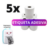 5 Rolos Etiqueta Continua Para Impressora Gato - 50mm