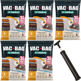 5 Saco Vácuo Protetor Vac Bag 55 X 90 Ordene Grande + Bomba