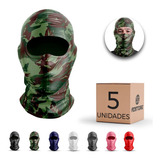 5 Touca Balaclava Mascara Camuflada - Tática Militar Airsoft