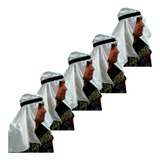 5 Turbantes Branco Sheik Árabe Carnaval