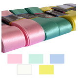 5 Unidades Fita Cetim 22mm Laço Tiara Rolo Fita Candy Color 