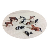 5 Vaquinhas +5 Cavalos H=1,5 A 2cm Maquete, Esc. 1:87, 1:75