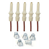 5 Vela Ignição+mola Do Fogão Esmaltec Agata Polo Fino 