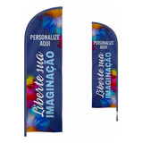 5 Wind Banner Fly Flag Dupla Face Bandeira Tecido + Haste