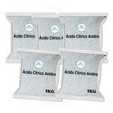 5 Ácido Cítrico Anidro 1 Kg Cada 100 Puro Alimentício