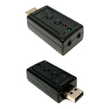 5 Adaptador Placa De Som Usb 7 1 Entrada P2 Fone Microfone